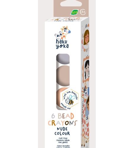 6 BEAD CRAYONS-NUDE COLOUR