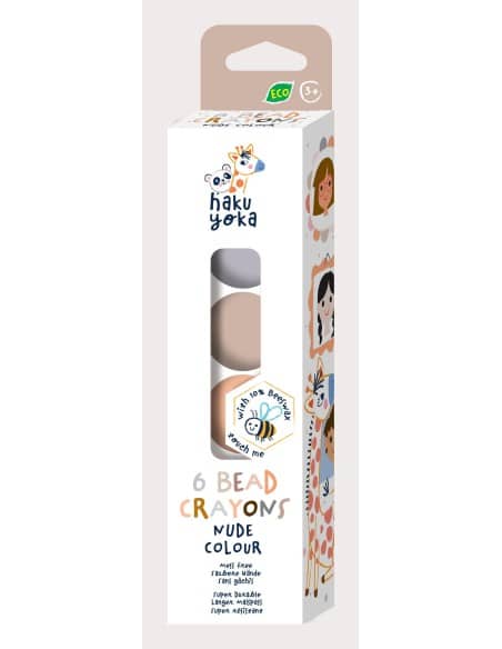 6 BEAD CRAYONS-NUDE COLOUR