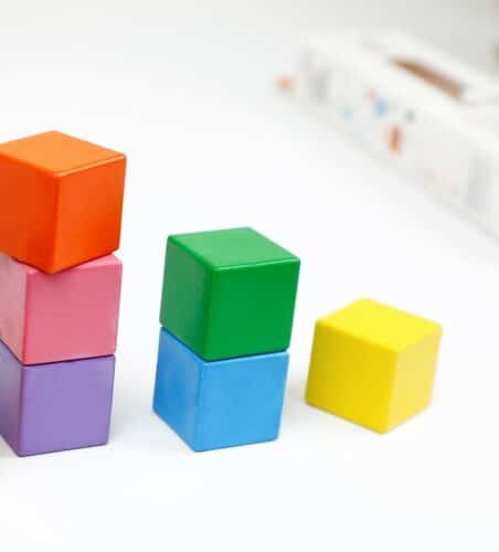 Alternative view of 6 CUBE CRAYONS-RAINBOW COLOUR