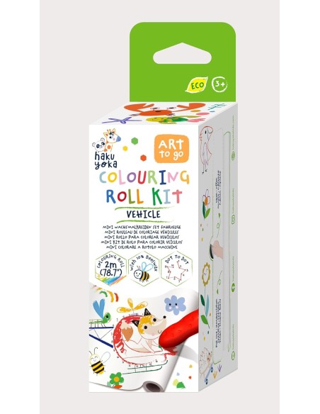 ART TO GO MINI COLOURING ROLL KIT VEHICLE