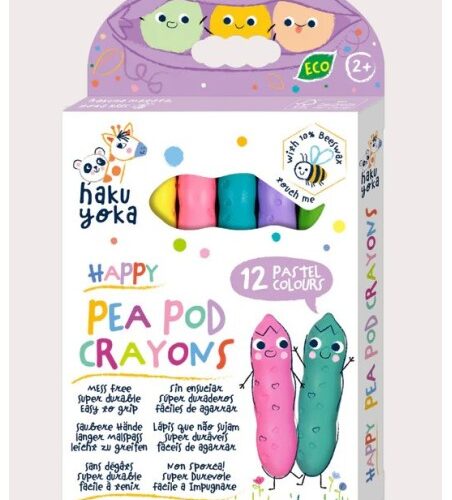 HAPPY PEA POD CRAYONS 12 PASTEL COLOURS
