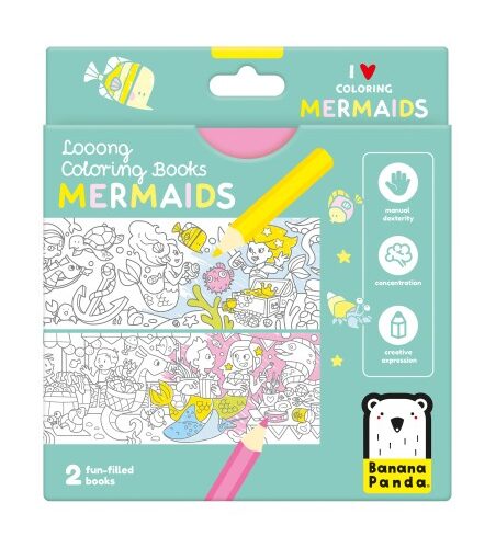 LOOONG COLORING BOOKS - I LOVE COLORING MERMAIDS