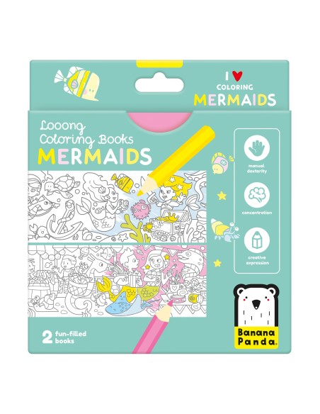 LOOONG COLORING BOOKS - I LOVE COLORING MERMAIDS