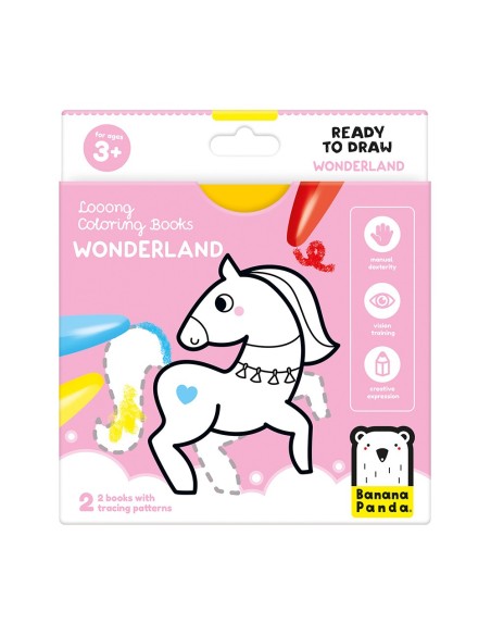 LOOONG COLORING BOOKS - READY TO DRAW WONDERLAND 3+