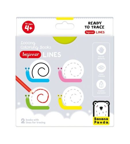 LOOONG COLORING BOOKS - READY TO TRACE BEGINNER LINES