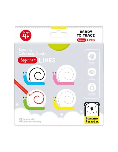 LOOONG COLORING BOOKS - READY TO TRACE BEGINNER LINES