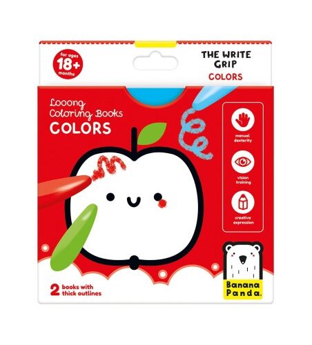 LOOONG COLORING BOOKS - THE WRITE GRIP COLORS 18M+