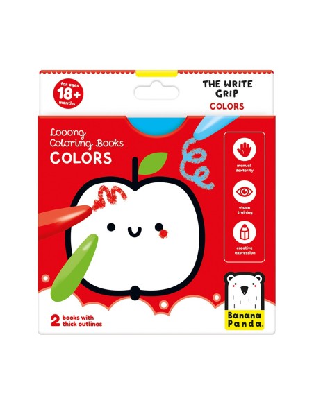 LOOONG COLORING BOOKS - THE WRITE GRIP COLORS 18M+