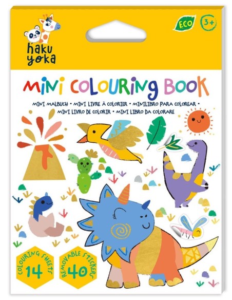 PLAY N COLOUR MINI COLOURING BOOK | DINO