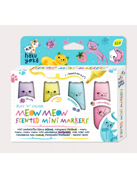 PLAY 'N' COLOUR MINI MARKERS MEOW MEOW SCENTED
