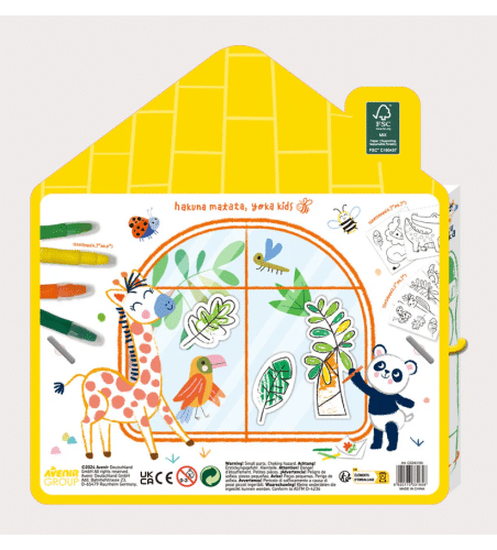 Alternative view of PLAY 'N' COLOUR WINDOW ART JUNGLE IMAGE