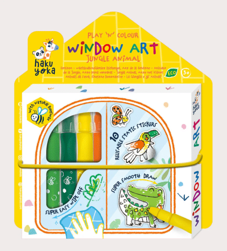 PLAY 'N' COLOUR WINDOW ART JUNGLE IMAGE
