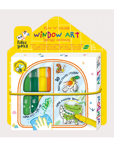 PLAY 'N' COLOUR WINDOW ART JUNGLE IMAGE