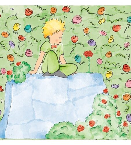 Alternative view of THE LITTLE PRINCE WATERCOLOUR PAINTING