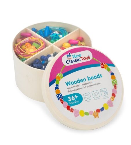 WOODEN LACING BEADS - 260 GRAM